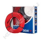 Нагревательный кабель Deviflex представлен в диапазоне мощностей:<br>Deviflex 10Т — 10 Вт/м (потребляет 10 Вт на 1 метр длины)<br>Deviflex 18Т — 18 Вт/м (потребляет 18 Вт на 1 метр длины)<br><br>Нагревательный кабель двухжильный Deviflex 10Т<br>Применяют для тонких бетонных и ремонтируемых полов, в деревянных полах на лагах и на монтажном листе Devicell Dry. Для защиты трубопроводов от замерзания, а также защиты от промерзания грунта под холодильными камерами и искусственными катками. Поставляются с холодным соединительным проводом с герметичными переходной и концевой муфтами.<br><br>Нагревательный кабель двухжильный Deviflex 18Т<br>Применяют для бетонных полов для полного или вспомогательного отопления, а также для защиты от снега и льда открытых площадок, трубопроводов от замерзания. Поставляются с холодным соединительным проводом с герметичными переходной и концевой муфтами.<br><br>Особенности и преимущества нагревательных кабелей DEVIflex:<br>- Монтаж возможен до - 5°С - продление монтажного периода<br>- Круглое сечение кабеля - удобный монтаж<br>- Двухжильная конструкция - удобная раскладка<br>- Экран со 100% перекрытием - повышенная безопасность<br>- Резкое отличие нагревательной части от "холодного хвоста" - нет риска разместить нагревательную часть в стене<br>- Повышенная прочность - увеличенный срок службы и соответствие стандарту М2<br>- Соответствие новейшим стандартам - негорючий "холодный хвост" и прочный кабель