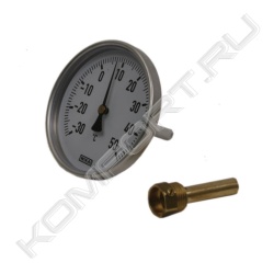Термометр биметаллический, тип А50.10 (100 мм, алюминий), Wika