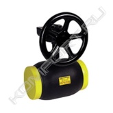Шаровые краны <span style="font-weight:bold;">BROEN BALLOMAX® КШТ серии 60.102</span> - присоединение сварка/сварка, стандартный проход, с ИСО-фланцем и установленным редуктором - предназначены для полного открывания или закрывания потока рабочей среды. Подходят для использования в системах теплоснабжения, горячего водоснабжения (ГВС) с сетевой водой, охлаждения и промышленного сектора. <br><span style="font-weight:bold;"><br>Материалы: </span><br>• корпус - углеродистая сталь P235GH / 09Г2С, <br>• шар - нержавеющая сталь, <br>• седловое уплотнение шара - тефлон с содержанием 20 % углерода, <br>• тарельчатая пружина - сталь пружинная Ck75(50CrV4), <br>• шток - нержавеющая сталь W. Nr. 1.4305 <br>• уплотнительные кольца штока - EPDM, витон <br><br><span style="font-weight:bold;">Особенности шаровых кранов Broen BALLOMAX®:</span> <br>• не требуют технического обслуживания, <br>• система поджима седел шара, а также наличие уплотнений по штоку, обеспечивают класс герметичности А (ГОСТ Р54808-2011), <br>• расчетный срок службы - не менее 30 лет или 15 тысяч циклов открытия-закрытия, <br>• благодаря наличию тарельчатой пружины удается компенсировать температурные расширения шара и исключить возможность протечек, <br>• краны нельзя применять в качестве дроссельной или регулирующей арматуры.<br><span style="font-weight:bold;"><br>Важно! </span>Для управления шаровыми кранами DN 250 - 500 мм. требуется электроприводы и редукторы с углом<br>поворота 90±10 º.