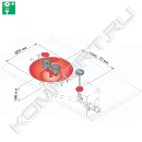 Душ аварийный для глаз с раковиной, для скрытого монтажа, Broen Lab 17 934.009