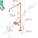 Душ аварийный стационарный для тела с душем для глаз и раковиной (для инвалид), Broen Lab 17 957.009