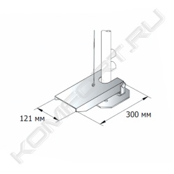 Педаль ножная для стационарных душей для глаз, Broen Lab 17 909.909