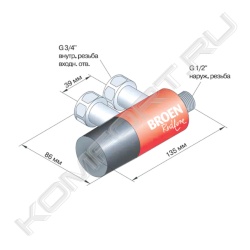 Термостатический смеситель для душа для глаз, Broen Lab 17 140.009