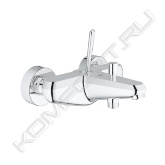Общее описание <br/>  <br/> Немецкая компания Grohe производит надежную сантехническую арматуру, которая обладает отличным современным стилем и долговечностью, благодаря высококачественным материалам изготовления. Смесители Essence для душа, производимые компанией Grohe, являются не только экономичными и долговечными благодаря новейшим технологиям производства, а также обладают современным дизайном, который без труда впишется в любой интерьер.   <br/>  <br/> Основные характеристики <br/>  <br/> - Материал – латунь <br/> - Цвет - хром  <br/> - Давление воды – 1-5 бар <br/> - Рабочее давление – 10 бар <br/> - Испытательное давление – 16 бар <br/> - Вынос – 96 мм <br/> - Присоединительный размер – 1/2" <br/> - Запорный клапан – керамический картридж 46 мм <br/> - Расход при давлении воды 3 бар для ванны – 20 л/мин <br/> - Температура горячей воды на входе – max 80°С <br/> - Рекомендовано (экономия энергии) - 60°С <br/> - Вес – 3,5 кг <br/> - Количество монтажных отверстий – 2 <br/> - Монтаж – на стену <br/>  <br/> Возможности и назначение <br/>  <br/> Данная модель смесителей Essence для душа оборудована обратными клапанами, которые позволяют пропускать поток воды только в нужном направлении, что предотвращает возникновение обратного потока воды в корпусе смесителя в случае резкого падения давления. Смесители Essence для душа, производимые компанией Grohe, отличаются неповторимым качеством хода, благодаря картриджам, изготовленным по технологии Grohe SilkMove. Картриджи – это главный механизм смесителя,  картриджи фирмы Grohe комплектуются керамическими дисками, которые покрываются специальным покрытием Teflon,  что обеспечивает плавное скольжение относительно друг друга и как следствие точную регулировку напора и температуры воды. Применение смесителей Essence для душа, с открытыми водонагревателями не предусмотрено. Поверхность смесителей Essence для душа, производимых компанией Grohe, тщательно покрыта слоем высококачественного хрома, с помощью технологии Grohe StarLight, благодаря чему не тускнеет и обладает уникальной износоустойчивостью.  <br/>  <br/> Комплект поставки <br/>  <br/> - Смеситель для душа <br/> - S-образный эксцентрики <br/> - Техническое руководство <br/> - Инструкция по уходу <br/>  <br/> Дополнительная информация <br/>  <br/> Гарантийный срок эксплуатации смесителей, производимых компанией Grohe, составляет 5 лет. Компания Grohe стала одним из первых производителей сантехнического оборудования, сертифицировавших свою продукцию по новой классификационной системе WELL, способствующей переходу на рациональное водопотребление и обеспечивающая потребителей и профессионалов понятной системой сертификации. Система управления качеством, принятая в компании, была сертифицирована МОС 9001 в 1992 году.