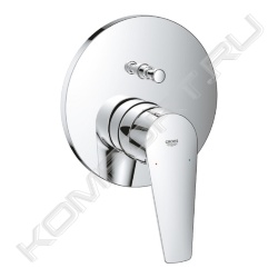 Смеситель для ванны BauEdge, однорычажный, без встраиваемого механизма, Grohe