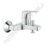 Особенности: <br><br>• настенный монтаж• металлический рычаг<br>• GROHE Longlife Керамический картридж 46 мм<br>• GROHE StarLight хромированная поверхность<br>• регулировка расхода воды<br>• автоматический переключатель: ванна/душ<br>• излив с аэратором<br>• отвод для душа снизу 1/2" со встроенным обратным клапаном<br>• скрытые S-образные эксцентрики<br>• отражатели из металла<br>• с защитой от обратного потока