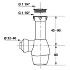 Сифон для раковины и мойки универсальный TOUT-EN-1, Wirquin