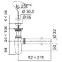 Сифон для раковины SL213 с выпуском и пробкой, Wirquin