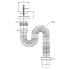 Сифон для раковины гофрированный «МИНИ Элит» с нержавеющей чашкой, VIRPlast