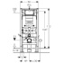 Инсталляция (монтажный стенд) Duofix UP320 для подвесного унитаза, H112, глубина 12см, Geberit