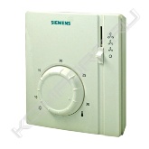Siemens RAB 21 – Электромеханический комнатный термостат для 2-трубных фэнкойлов, базовая модель.<br><br>Приложения нагрева или охлаждения.<br>Переключатель для ручного управления 3-скоростным вентилятором.<br>Функция переключения нагрева или охлаждения (с внешним автоматическим гигростатом).<br>Ручное или автоматическое управление вентилятором совместно с режимом охлаждения / нагрева, который может быть сконфигурирован внутримодульно.