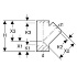 Тройник 45°, для внутренней канализации, Geberit