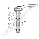 Дисковый поворотный затвор межфланцевый Tecfly VP5445S-02EP из стали, с ручкой, Tecofi