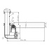 Сифон для кондиционеров с горизонтальным выпуском, HL136.3