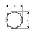 Монтажный комплект с трансформатором для смесителей тип 85...88, Geberit