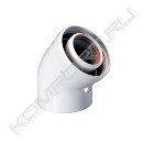 Коаксиальный отвод 45° DN60/100, Baxi