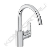 Смеситель для кухонной мойки, с высоким изливом, Ideal Standard CeraFlex:<br>- Установка: на раковину<br>- Система облегченного монтажа Easy Fix: есть, дополнительная пластиковая накладка для надежной установки на стальной мойке<br>- Трубчатый поворотный излив<br>- Длина излива: 200 мм<br>- Угол поворота: 360° (без ограничений)<br>- Аэратор PERLATOR: есть<br>- Новый керамический картридж IS 40 мм, функция HWTC, с функцией CLICK<br>- Металлическая рукоятка<br>- Индикатор холодной/горячей воды: есть<br>- Подводка: гибкая G3/8" PEX<br>- Переходник на 1/2" в комплекте: нет<br>- Шланги стандартной длины 400 мм<br>- Донный клапан в комплекте: нет<br>- Штанга для установки донного клапана: нет<br>- Возможность установки нажимного донного клапана: нет