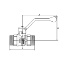 Шаровой латунный кран полнопроходной НР, ручка-рычаг, Ду 15-25, Ру 40, LD Pride
