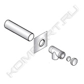 Набор элементов дымохода для подсоединения котла.
