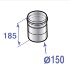 Переходник простого жесткого дымохода с DN 150 мм на 160 мм, De Dietrich