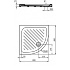 Поддон керамический для душевой кабины Sevafresh, угловой, Vidima