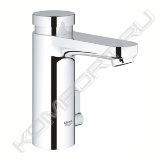 <span style="font-weight:bold;">Автоматический смеситель GROHE Eurosmart Cosmopolitan T для раковины - универсальный стиль и функциональность.</span><br><br>Умное сочетание передовых технологий и вневременного дизайна. Благодаря ясным линиям автоматического смесителя для раковины GROHE Eurosmart Cosmopolitan T, он будет великолепно смотреться в любой современной ванной комнате. Он оснащен передовыми технологиями GROHE и создан благодаря совершенству немецкой инженерной мысли. Смеситель имеет три регулируемых периода времени, в течение которых течет вода - 7, 15 и 30 секунд*, что сокращает расход воды и снижает риск затопления.<br>В дополнение, технология GROHE EcoJoy сокращает расход воды до 50%, ограничивая поток воды 5.7 л/мин без ущерба для комфорта пользователя. Ослепительная хромовая поверхность GROHE StarLight устойчива к царапинам и ее легко чистить - достаточно просто провести по смесителю сухой тряпочкой и он вновь будет выглядеть как новый. GROHE Eurosmart Cosmopolitan T - сочетание современного стиля, безопасность и экологичная работа! *приблизительное время, зависит от давления (заводская настройка: 7 сек)<br><br><span style="font-weight:bold;">Водосберегающий механизм GROHE EcoJoy уменьшает расход ресурсов</span><br>Механизм GROHE EcoJoy сокращает расход воды почти на 50% без ущерба для комфорта. При каждом пользовании смесителем Вы будете наслаждаться обильным потоком воды, экономя при этом свои средства.<br><br><span style="font-weight:bold;">Хромированное покрытие GROHE StarLight делает изделие легким в уходе</span><br>В качестве ухода смеситель достаточно протирать сухой салфеткой: его чрезвычайно гладкое покрытие устойчиво к царапанию и надолго сохраняет сияющий блеск. Ваш смеситель сэкономит Вам большое количество времени при уборке и всегда будет сверкать как новый.<span style="font-weight:bold;"><br></span>