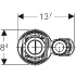 Сливной механизм Typ290, двойной смыв, Geberit 282.303.21.2
