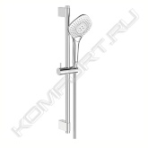<span style="font-weight:bold;">Душевой гарнитур со штангой IDEALRAIN EVO JET DIAMOND XL3:</span><br> • диаметр лейки Ø125 мм, <br> • количество функций: 3, <br> • режим струи: Rain (Дождь), Smart Rain (Бодрящий дождь), Massage (Массаж), <br> • самоочищающаяся лейка, <br> • ограничение потока 8 л/мин, <br> • шланг 1750 мм с силиконовым покрытием IDEALFLEX, <br> • штанга 600 мм с регулируемыми кронштейнами, <br> • Ø20 мм, <br> • металлический держатель лейки, <br> • фиксатор высоты, <br> • регулировка наклона лейки.
