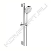 <span style="font-weight:bold;">Душевой гарнитур со штангой IDEALRAIN EVO ROUND L3:</span><br> • диаметр лейки Ø110 мм, <br> • количество функций: 3, <br> • режим струи: Rain (Дождь), Smart Rain (Бодрящий дождь), Massage (Массаж), <br> • самоочищающаяся лейка, <br> • ограничение потока 8 л/мин, <br> • шланг 1750 мм с силиконовым покрытием IDEALFLEX, <br> • штанга 600 мм с регулируемыми кронштейнами, <br> • Ø20 мм, <br> • металлический держатель лейки, <br> • фиксатор высоты, <br> • регулировка наклона лейки.