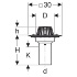 Воронка с крепежным фланцем, для кровельных покрытий, Geberit