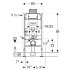 Инсталляция (монтажный стенд) Duofix для подвесного унитаза Omega, Geberit