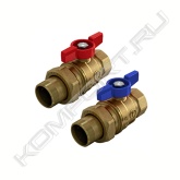 <span style="font-weight:bold;">Комплект из двух шаровых кранов R859 с красной и синей рукояткой-бабочкой.</span><br>Краны шаровые серий R85XXX полнопроходные предназначены для промышленного использования в качестве запорной арматуры в системах отопления, охлаждения, холодного и горячего водоснабжения, транспортирования сжатого воздуха, нефтепродуктов, жидкостей и газов не агрессивных к материалам крана в пределах допустимых значений температуры и давления.<br>Использование шаровых кранов в качестве регулирующей арматуры не допускается.<span style="font-weight:bold;"><br></span>