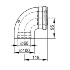 Колено 87° для коаксиального дымохода, Viessmann