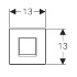 Система пневматического управления смывом писсуара, смывная клавиша типа 30, Geberit