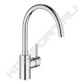 Высокий излив <br>монтаж на одно отверстие <br>GROHE StarLight хромированная поверхность <br>GROHE SilkMove керамический картридж 35 мм <br>GROHE Zero Раздельные пути подачи воды - не содержит никеля и свинца <br>аэратор <br>регулировка расхода воды <br>поворотный трубкообразный излив <br>выбор радиуса поворота: 0° / 150° / 360° <br>гибкая подводка <br>система быстрого монтажа.