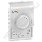 Применяется совместно с оборудованием VOLCANO VR MINI, VR1, VR2, VR3 AC, WING II.<br><br>Комнатный термостат со встроенным трехступенчатым регулятором скорости:• Дает возможность выбора одного из трех скоростей вентилятора, а также управляет сервоприводом клапана в зависимости от температуры в помещении<br>• В случае падения температуры ниже заданной, клапан с сервоприводом открывает подачу теплоносителя, а после достижения температуры закрывает<br>• Термостат необходимо устанавливать в месте таким образом, чтобы на встроенный внутренний датчик температуры не влияли дополнительные теплоносители (например: солнечные лучи)