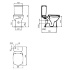 Унитаз Tempo напольный пристенный, бачок и сиденье отдельно, Ideal Standard