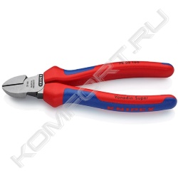 Кусачки боковые фосфатированные, с двухкомпонентными чехлами, Knipex
