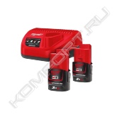 Особенности:<br>- М12 В3 - М12™ 3.0 Ач аккумулятор<br>- С12 С - М12™ зарядное устройство