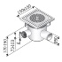 Трап горизонтальный EG150 низкопрофильный, телескопическая регулировка, с сифоном, 3 ввода, ACO