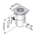 Трап горизонтальный EG150, телескопическая регулировка, с сифоном, 3 ввода, ACO