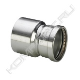 Редукционная вставка Sanpress Inox XL с SC‑Contur<br>- нержавеющая сталь<br>- однораструбный соединительный элемент, пресс-соединение<br><span style="font-weight:bold;">комплектация</span><br>уплотнительный элемент EPDM, металлическое стопорное кольцо для надежной фиксации фитинга на трубе, разделительное уплотнение