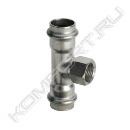 Тройник Sanpress Inox с SC‑Contur ВПр-ВР, модель 2317.2, Viega