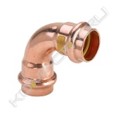 Отвод 90° Profipress G с SC‑Contur<br>- медь<br>- пресс-соединение<br><span style="font-weight:bold;">комплектация</span><br>уплотнительные элементы HNBR