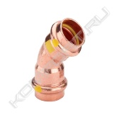Отвод 45° Profipress G с SC‑Contur<br>- медь<br>- пресс-соединение<br><span style="font-weight:bold;">комплектация</span><br>уплотнительные элементы HNBR