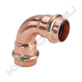 Отвод 90° Profipress с SC‑Contur<br>- медь<br>- пресс-соединение<br><span style="font-weight:bold;">комплектация</span><br>уплотнительные элементы EPDM