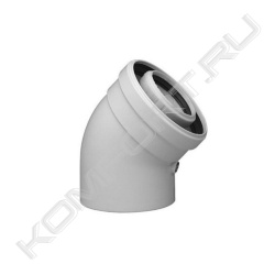 Коаксиальный отвод полипропиленовый 45° HT, Baxi