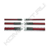 Прочистные спирали S-SMK ROTHENBERGER<br><br>С красным пластмассовым сердечником, устойчивость к воздействию температуры, атмосферных явлений и щелочей.<br>Для очень тяжелых прочистных работ в трубах больших диаметров, предпочтительно на длинных прямых участках.