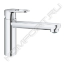 Смеситель BauFlow для мойки, однорычажный, средний излив, Grohe