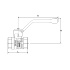 Шаровой латунный кран для газа полнопроходной, ВР, ручка-рычаг, Ду 15-50, Ру 40, LD Pride